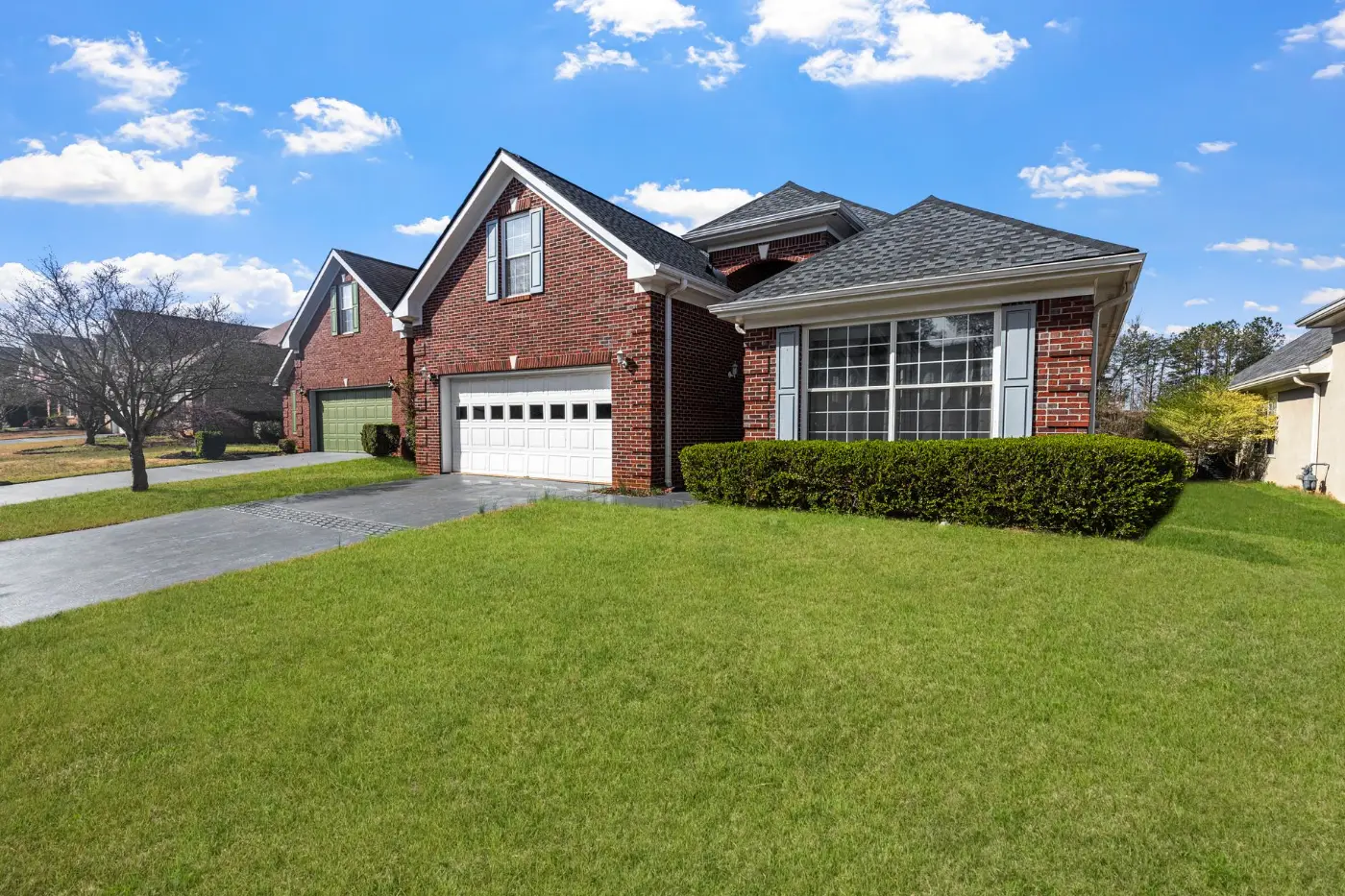 Brick suburban home in an established neighborhood